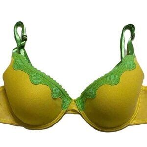 Victoria’s Secret Plunge Padded Mesh & Lace Push-up Underwire Bra 36B